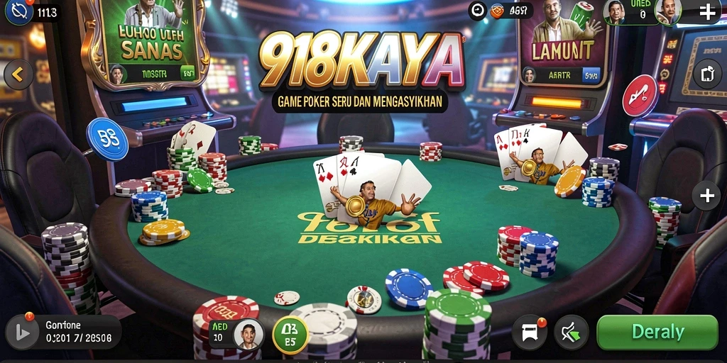 Tampilan gameplay menarik dari 918KAYA yang memukau para pemain Poker.