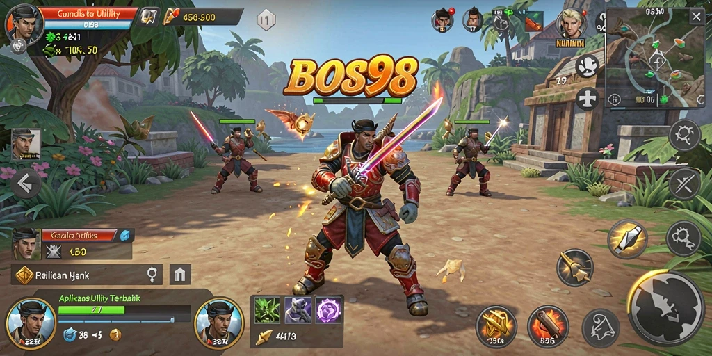 Screenshot utama BOS88 menunjukkan antarmuka aplikasi Utility yang ramah pengguna.
