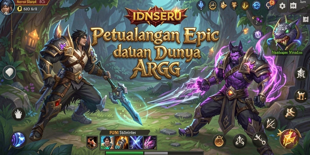 Screenshot gameplay IDNSERU menampilkan aksi pertempuran yang seru dan grafis menawan.