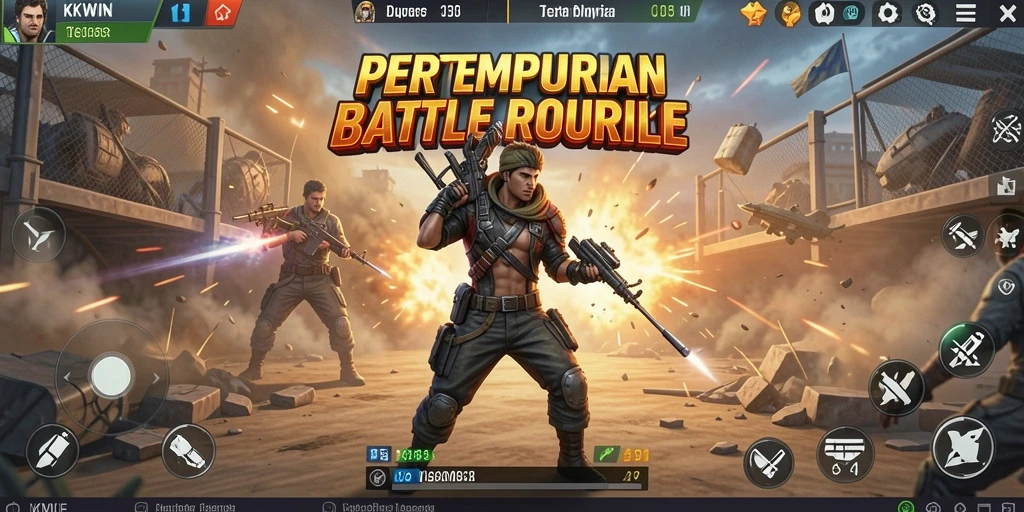 Gameplay seru dan intens dalam pertempuran Battle Royale.