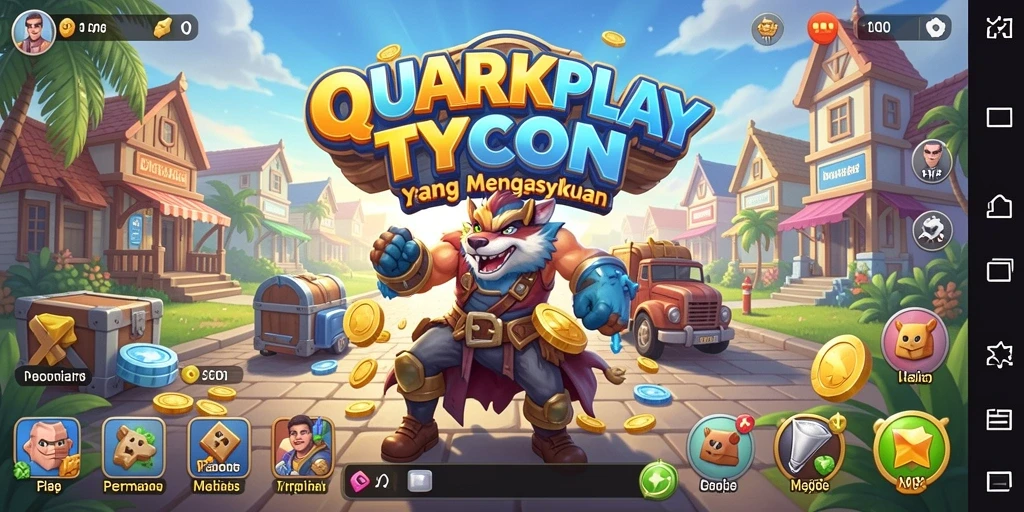 Tampilan gameplay menarik dari QUARKPLAY dalam membangun bisnis.