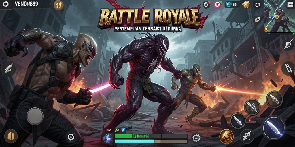 Tampilan gameplay seru dalam Battle Royale VENOM889.