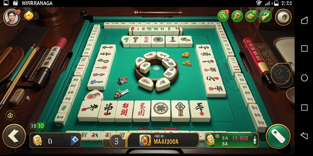 Tampilan gameplay Mahjong yang menarik dan menantang di WIRANAGA.